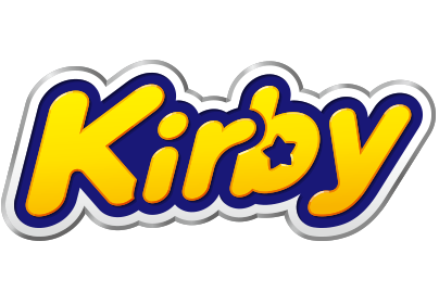 Kirby Logo The word "Kirby" in bold, playful yellow font with a star.